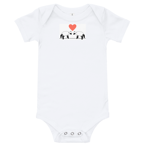 Lambs and Heart Baby Bodysuit